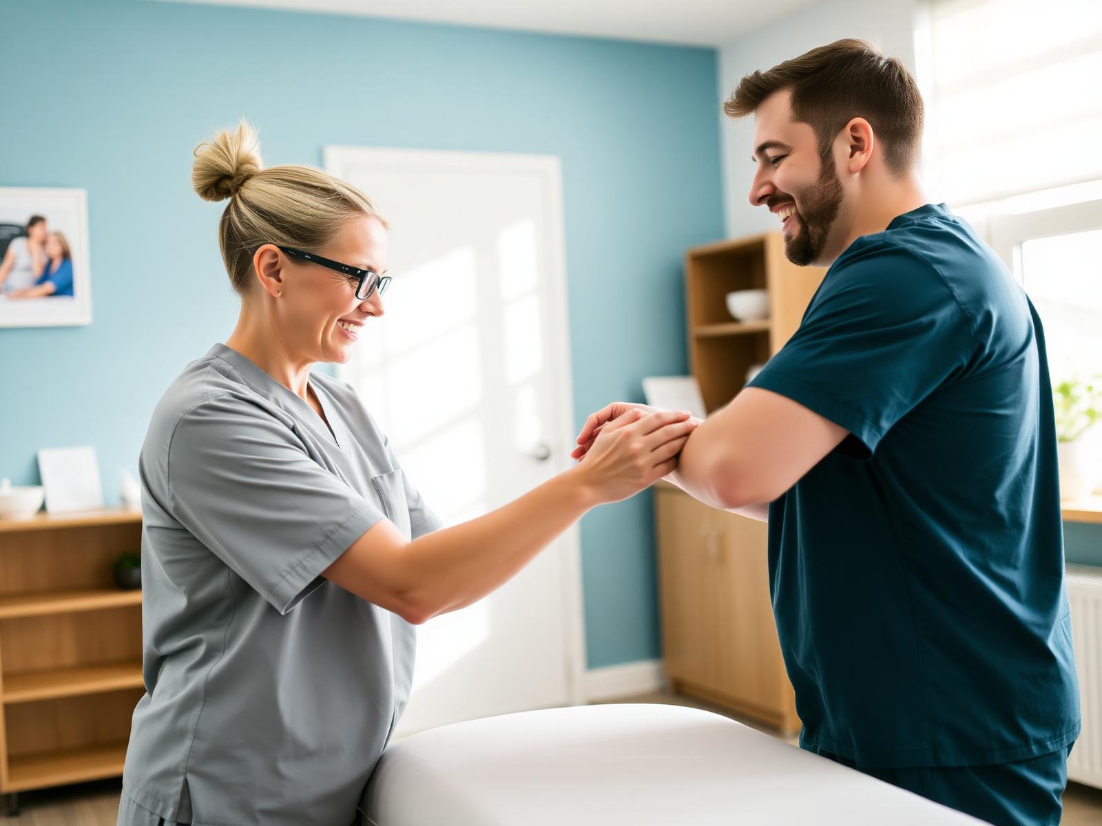 Physiotherapist treating a patient at Ranil Physio Patna